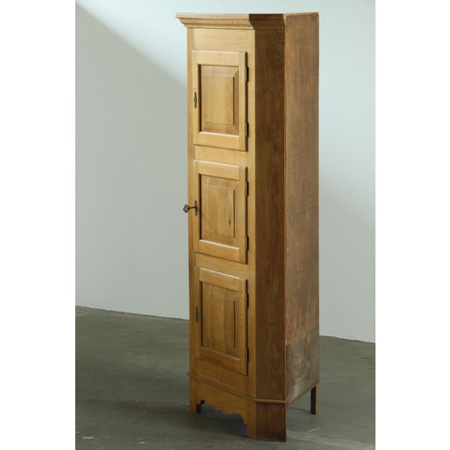 Mid-Century Modern Brutalist Light Oak Corner Cabinet in the style of Kjærnulf, 1960s For Sale - Image 4 of 17