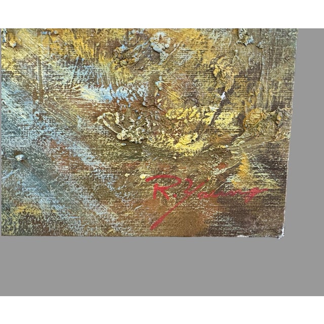 Vintage Venice San Marco Square Impressionist Oil Painting on Canvas For Sale - Image 9 of 10