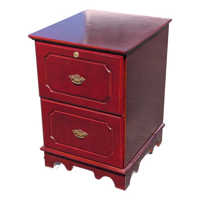 Mid 20th Century Two Drawer Locking Filing Cabinet With Key For Sale