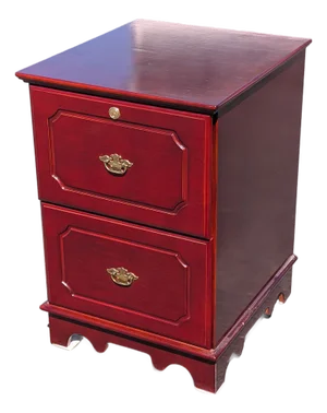Mid 20th Century Two Drawer Locking Filing Cabinet With Key