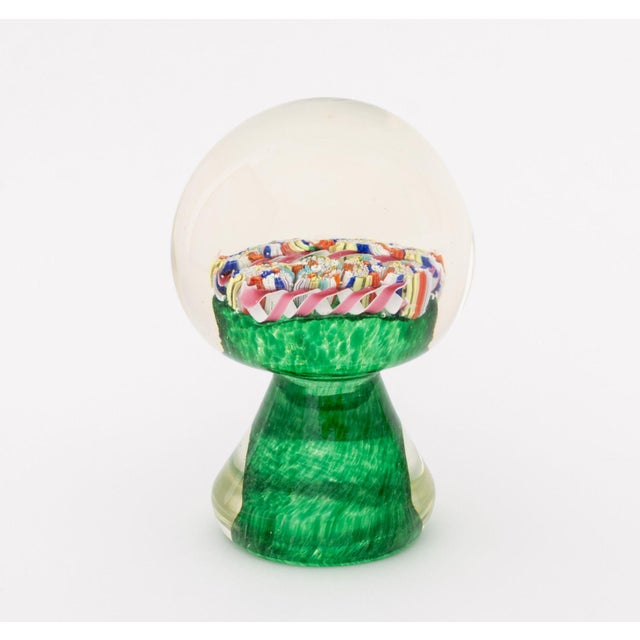 Collection of Six Collection of Murano and French Glass Paperweights, including: a mushroom form sculpture with millefiori...