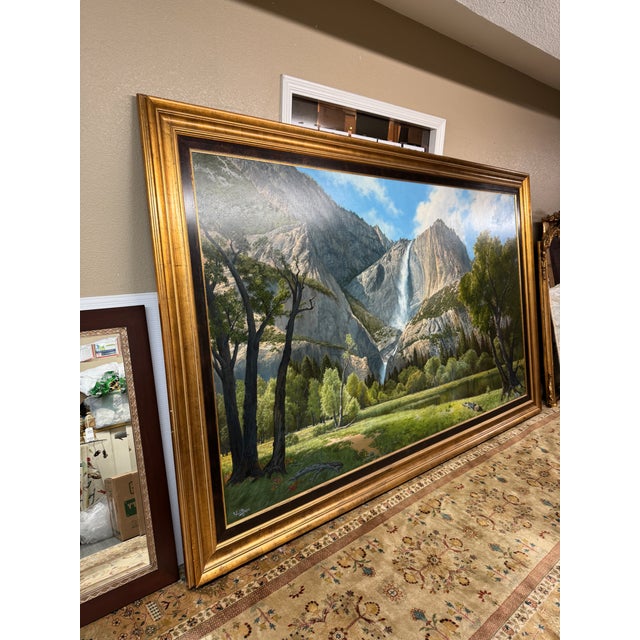 Wood Wendell Brown Yosemite Splendor Oil Painting, Signed For Sale - Image 7 of 12