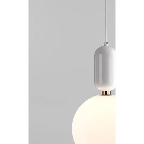 White Aballs T Gr Suspension Lamp in Ceramic and Glass by Jaime Hayon for Parachilna For Sale - Image 3 of 17
