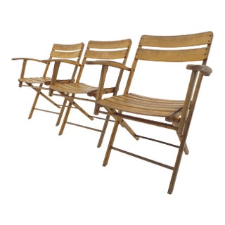 Bauhaus Folding Armchairs from Naether, Germany, 1930s, Set of 3 For Sale