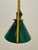 Glass Vintage Green Glass Pendant Light With Brass Socket For Sale - Image 7 of 9