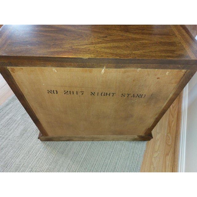 1970s Unique Furniture Bolero II Collection 2817 | Walnut (Sandia) Finish Nightstands | Pair For Sale - Image 5 of 7