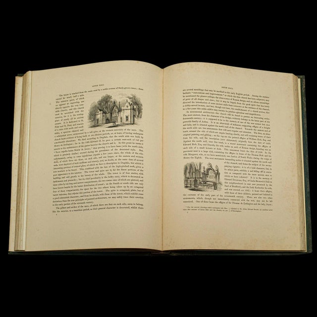 Paper 1858's Large Antique Book of Baronial Halls Volume 1 For Sale - Image 7 of 12
