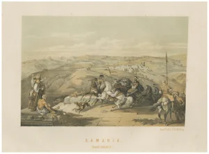 After David Roberts, Samaria, Historical Biblical Scene, 1862, Print