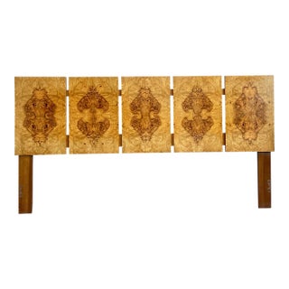 Vintage Boho Burl Wood King Headboard After Lane For Sale