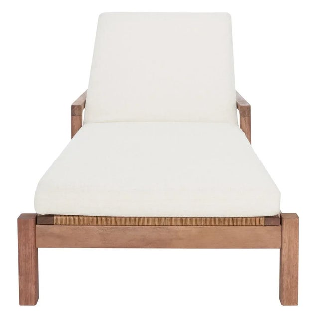 Donnamaria Wicker Sun Lounger - Natural/White For Sale - Image 11 of 11