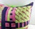 Mid-Century Modern Artist Studio Made Quilted Green Pink Monoprint Pillow For Sale - Image 3 of 6
