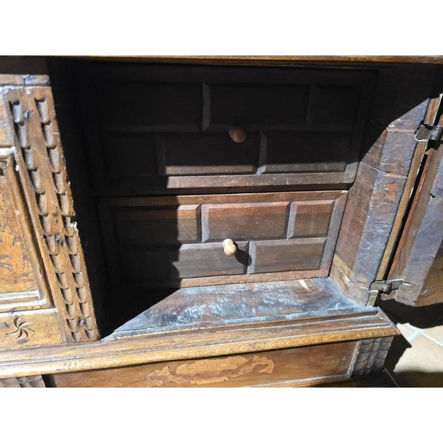 19th Century Catalan Marquetry Chest with Secret Drawers and Compartments, 1850 For Sale - Image 11 of 13
