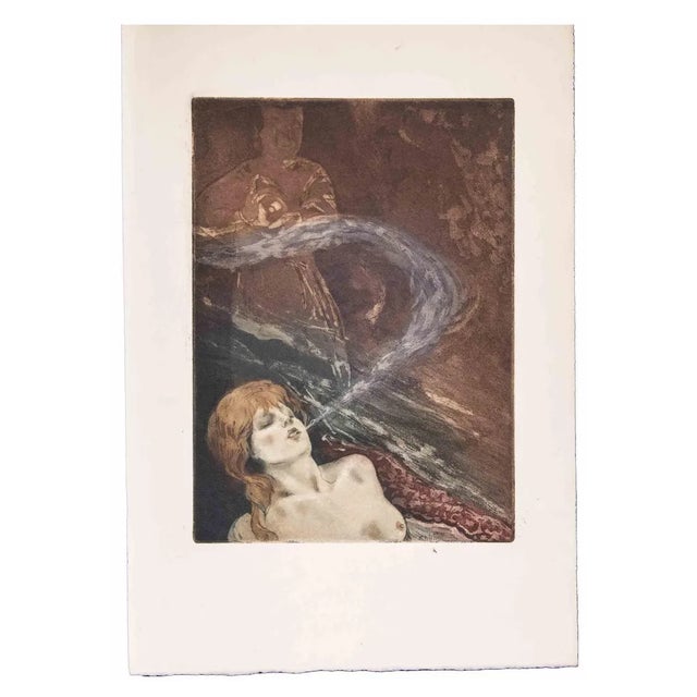 Édouard Chimot, Opium Night, Etching, 1930s For Sale
