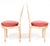 Wood 1950s French Louis XV and Jansen Style Hot Air Balloon Mongolfier Mongolfiere Chairs in Coral Quality Upholstery- Set of 6 For Sale - Image 7 of 10