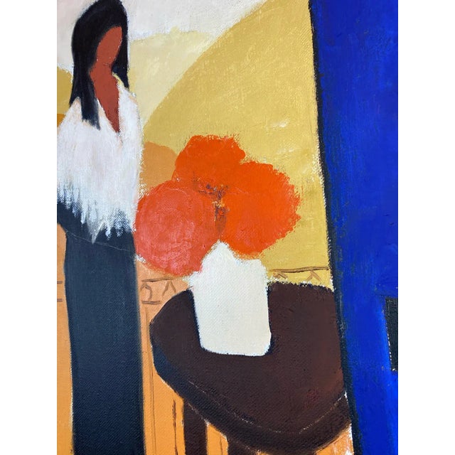 Original Maurice Potier Oil on Canvas | Signed French Contemporary Portrait Painting, Circa 1991 For Sale - Image 4 of 12