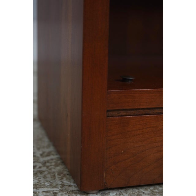 Stickley Pair of Stickley Cherry Open Bookcases For Sale - Image 4 of 11