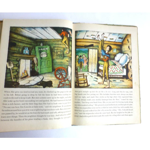 1944 Folk Art Abraham Lincoln Children's Book For Sale - Image 4 of 8