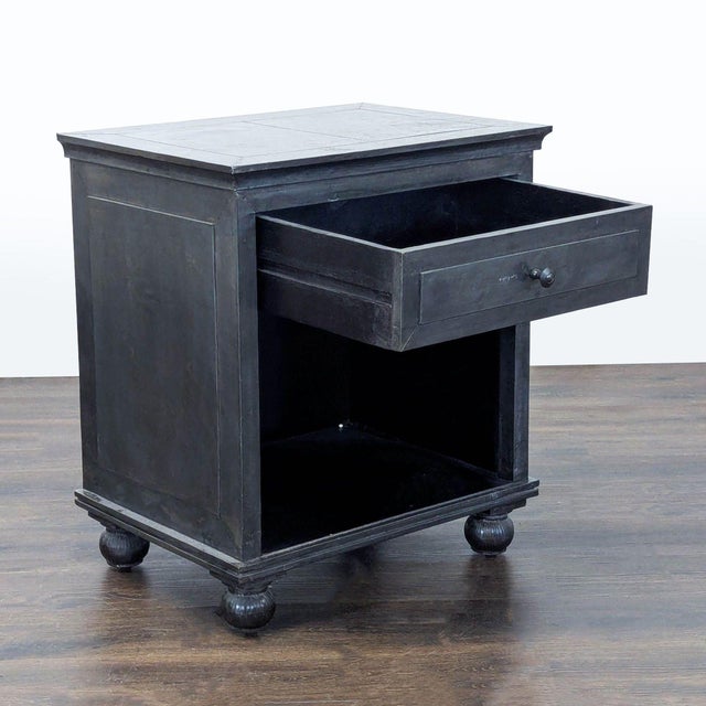 Traditional Restoration Hardware One Drawer Nightstand With Shelf For Sale - Image 3 of 11