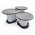 Frosted Lucite and Stone Nesting Tables - Set of 3 For Sale