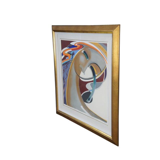 Abstract 1986 Orlando Agudelo-Botero "Silent Passions" Signed Serigraph Abstract Figure For Sale - Image 3 of 13