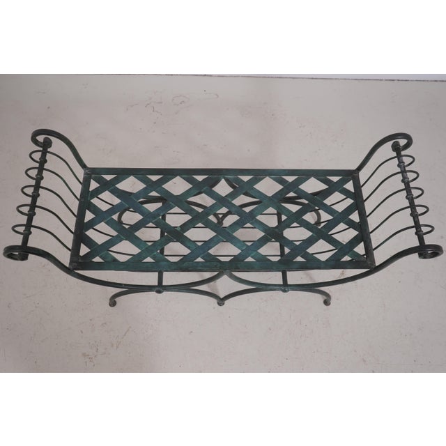 Traditional Vintage 1950s Salterini Design Iron Window Bench For Sale - Image 3 of 13