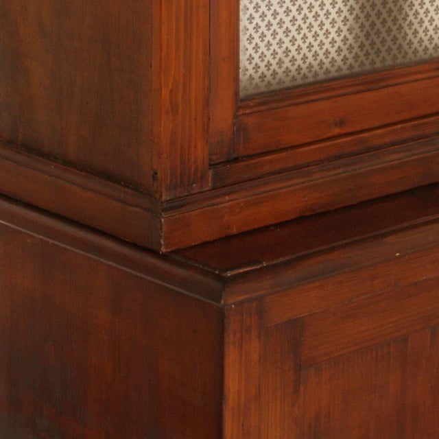 19th Century Pine Country Display Cabinet For Sale - Image 5 of 9