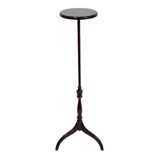 Late 20th Century Mahogany Tripod Pedestal Candle/Plant Stand For Sale