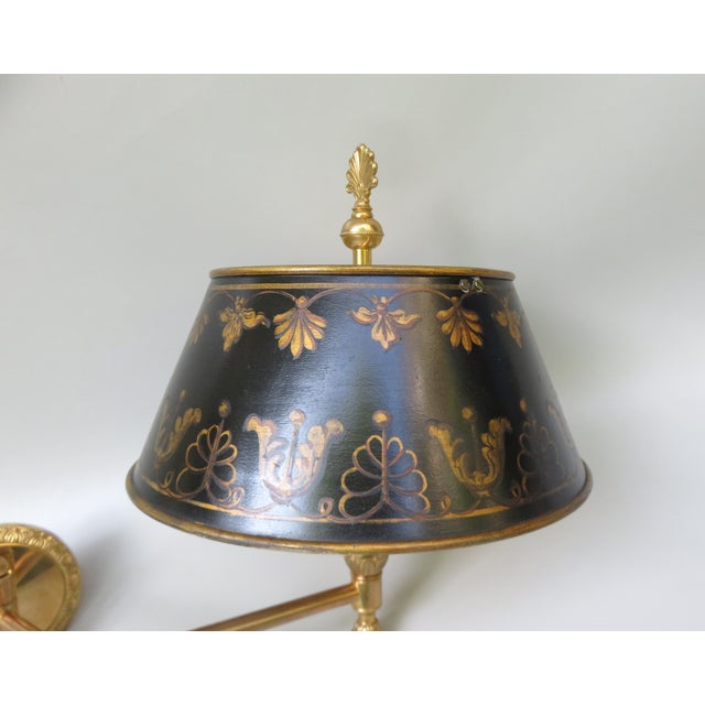 Bouillotte Wall Lights in Bronze Gilded, France, 1970s, Set of 2 For Sale - Image 15 of 18