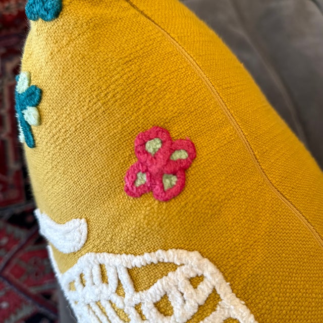 Anthropologie Embroidered Gael Tiger Lumbar Pillow For Sale - Image 10 of 12