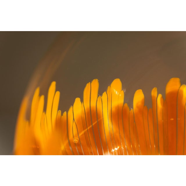 Glass 831 Lamp in Orange by Ludovico Diaz de Santillana for Venini, Italy, 1960s For Sale - Image 10 of 13