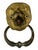 Brass Antique English Brass Lion Door Knocker For Sale - Image 8 of 9