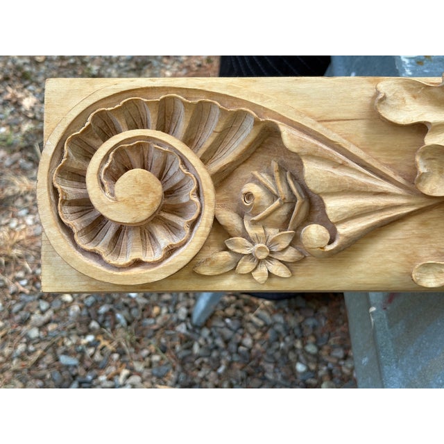 Cream Hand Carved Mantle For Sale - Image 8 of 17