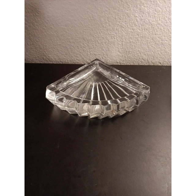 Steuben 1980s Signed Steuben Ribbed Shell Trinket Holder For Sale - Image 4 of 7