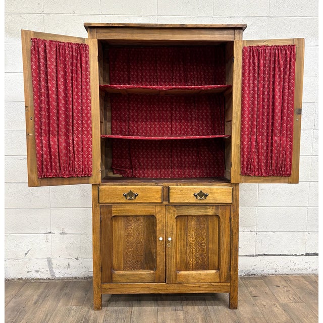 Antique Rustic Primitive Early American Pie Safe Cupboard Pantry For Sale - Image 12 of 14