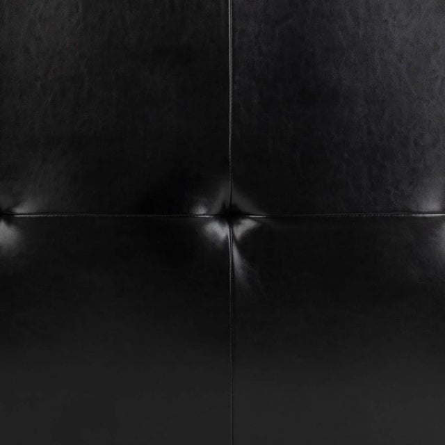 Wood Cocktail Ottoman in Black & Black For Sale - Image 7 of 9