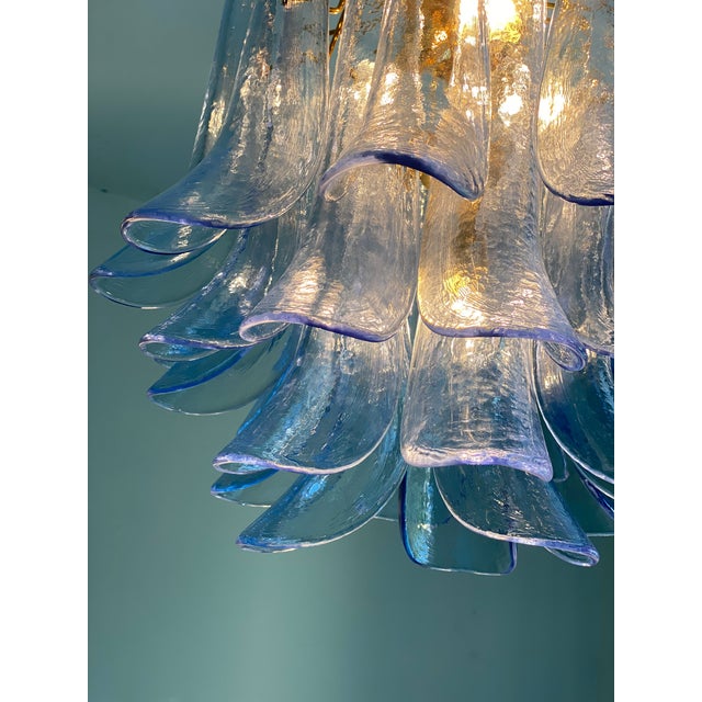 Contemporary Blue “Selle” Murano Glass Chandelier For Sale - Image 12 of 13
