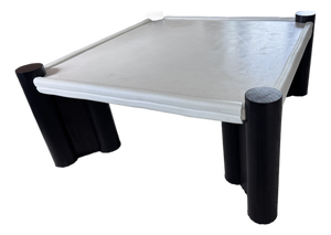 Attributed Bradley Samson Pilaster Coffee Table in Cement & Ebony Ash