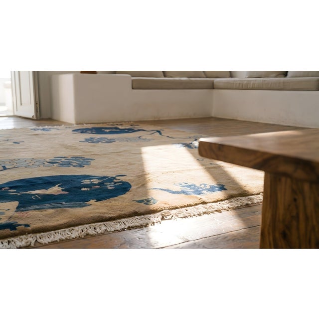 Taupe 1920s Chinese Art Deco Carpet ( 10'10" x 13'3" - 330 x 403 cm ) For Sale - Image 8 of 10