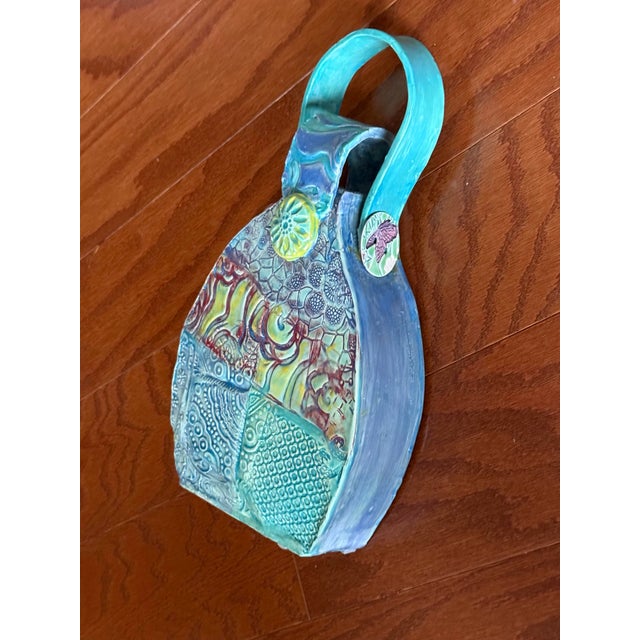 Hand Built Sculptural Ceramic Vessel Signed/Dated For Sale - Image 13 of 18