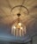 Brass Vintage Brass Chandelier Milk Glass Rods Ceiling Light For Sale - Image 8 of 14