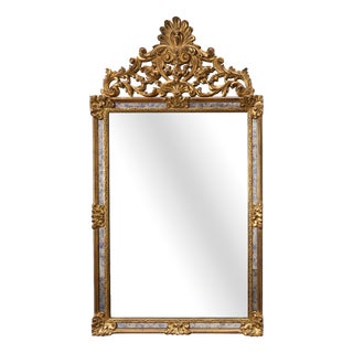 Rococo Style Giltwood Mirror by Deknudt, Belgium, 1950s For Sale