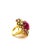 Late 20th Century Bochic “Orient” Vintage Natural Ruby, Diamond & Multi Sapphire Ring Set In 18K G For Sale - Image 5 of 11