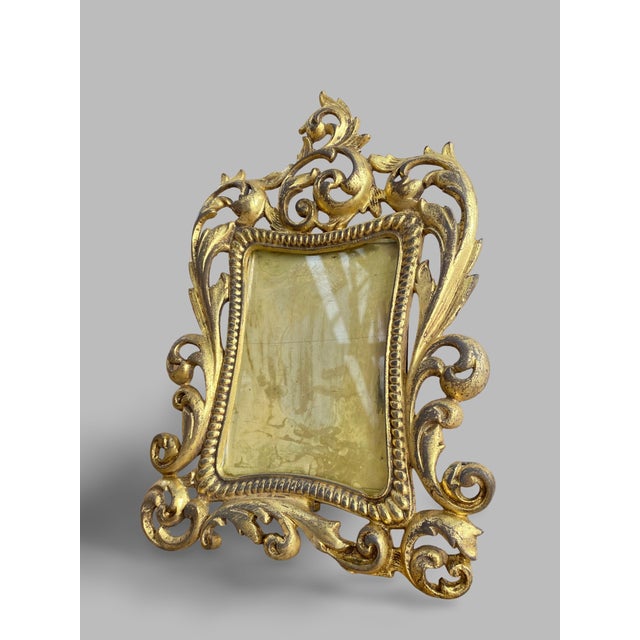Rococo Gilt Bronze Photo Frame, 1800s For Sale - Image 3 of 12