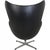 Black Vintage Egg Chair in Black Leather by Arne Jacobsen, 1963 For Sale - Image 8 of 18