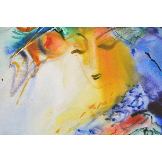 Modern Malda Muizule, Carnival, Watercolor on Paper, 1970s For Sale - Image 3 of 8