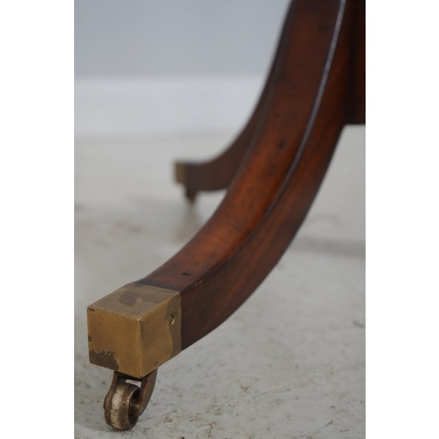 Wood Theodore Alexander Althorp Mahogany and Brass Two-Tier Dumbwaiter Table For Sale - Image 7 of 13