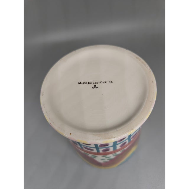 Mid-Century Modern Vintage McKenzie-Childs Ceramic Holder For Sale - Image 3 of 3