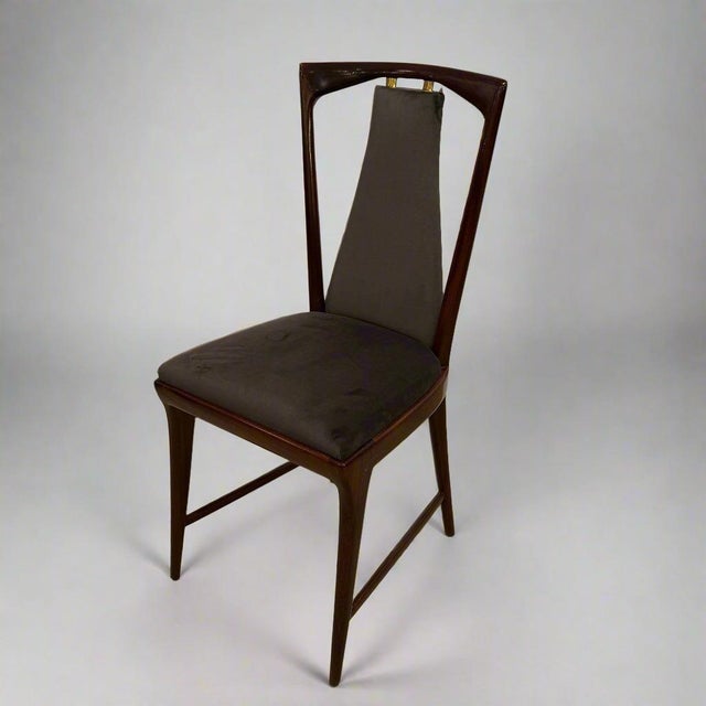 Mid-Century Modern Mid-20th Century Set of Six Dining Chairs by Osvaldo Borsani For Sale - Image 3 of 18
