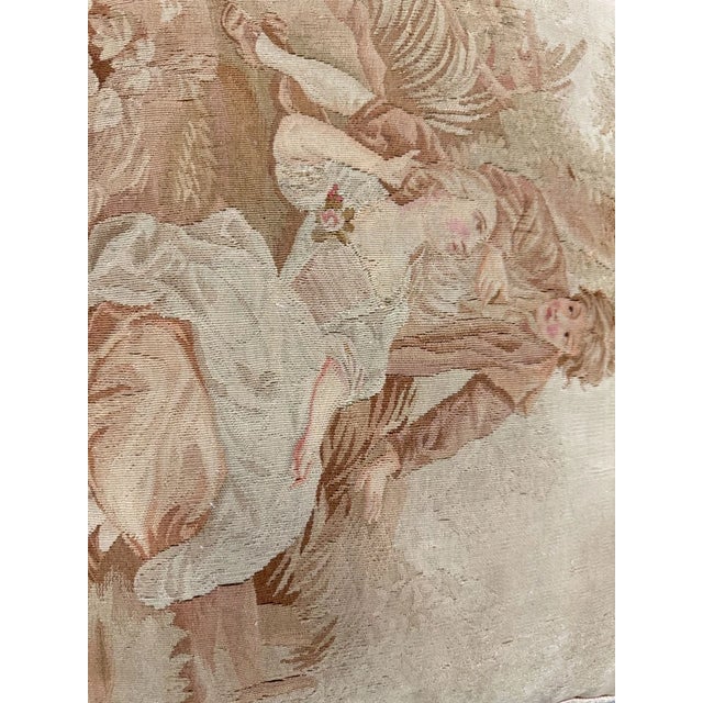 Vintage French Aubusson Tapestry Pillows - Set of 3 For Sale - Image 9 of 16