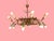 1950s Brass 16-Light Chandelier with Colored Metal Lamp Holder, 1950s For Sale - Image 5 of 18